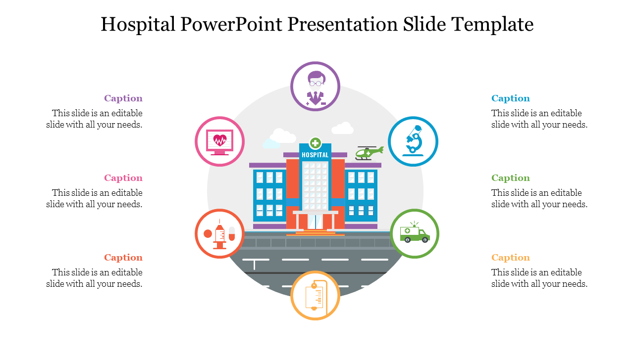 Multinode Hospital PowerPoint Presentation Slide Template